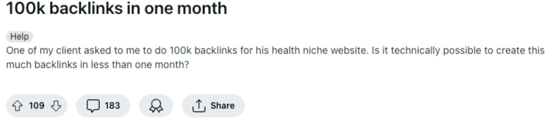 100k backlinks in one month?