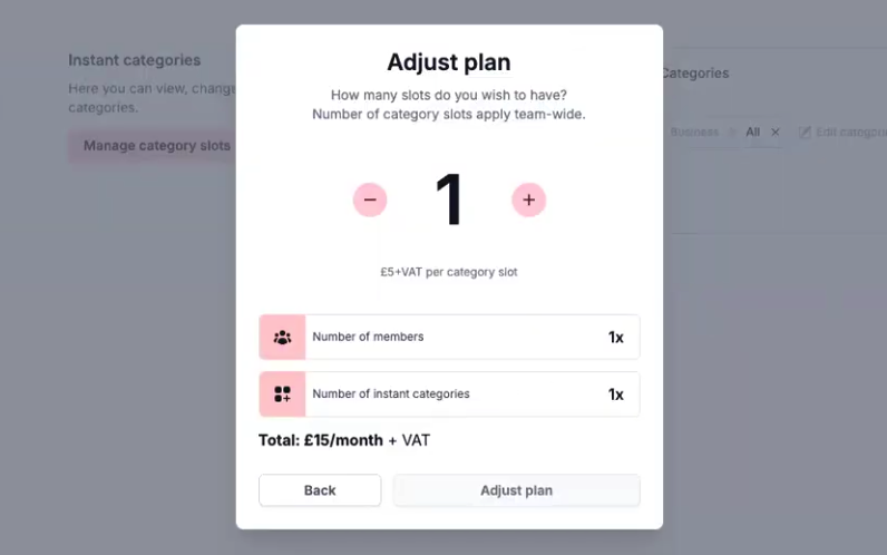 adjusting plan on editorielle