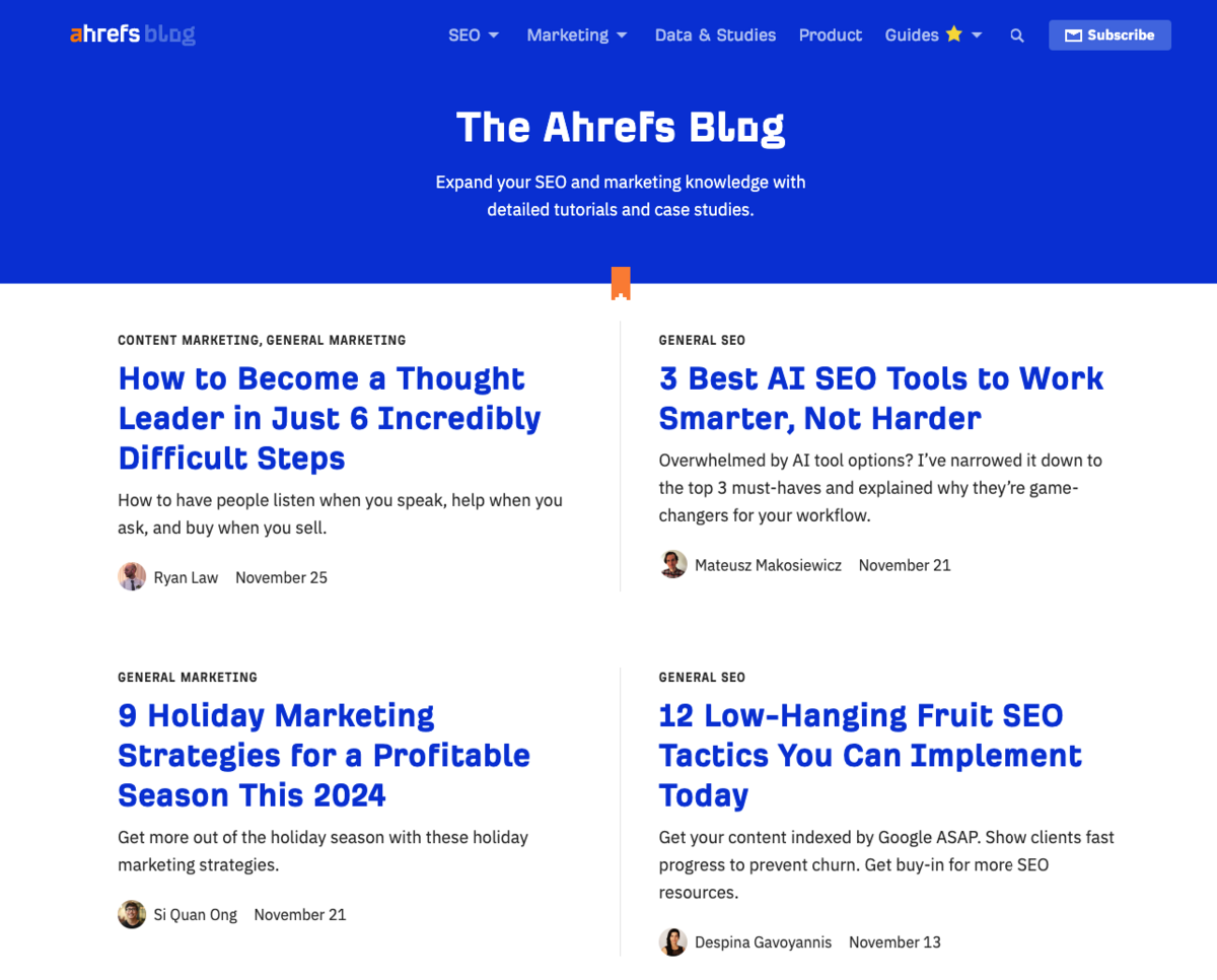 ahref blog