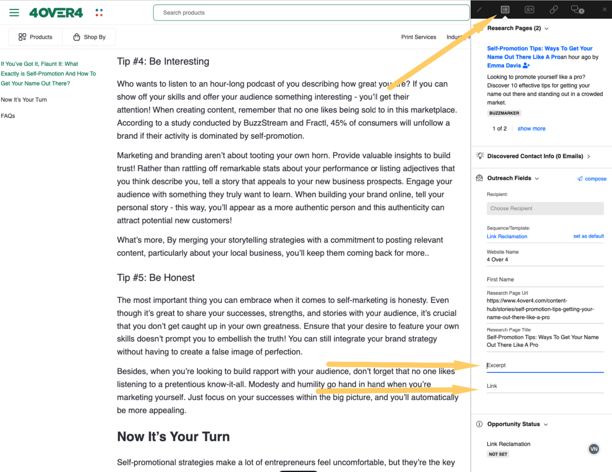 a screenshot showing where your custom fields will appear