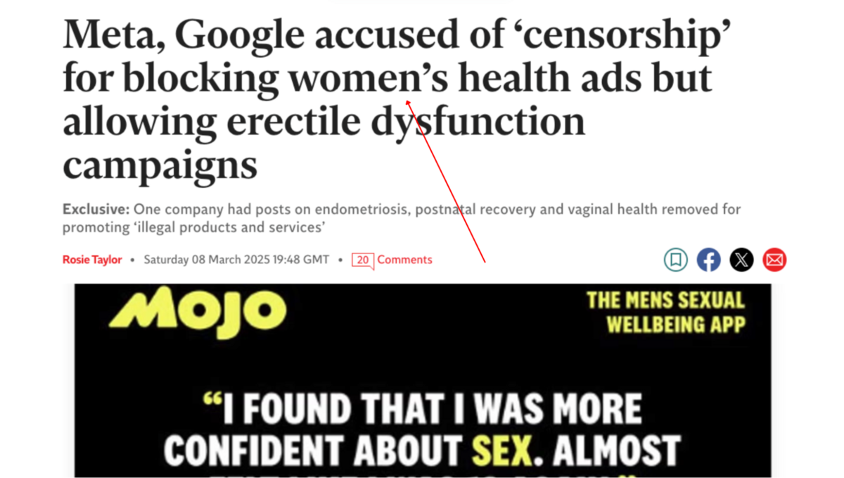 meta, google accused of censorship