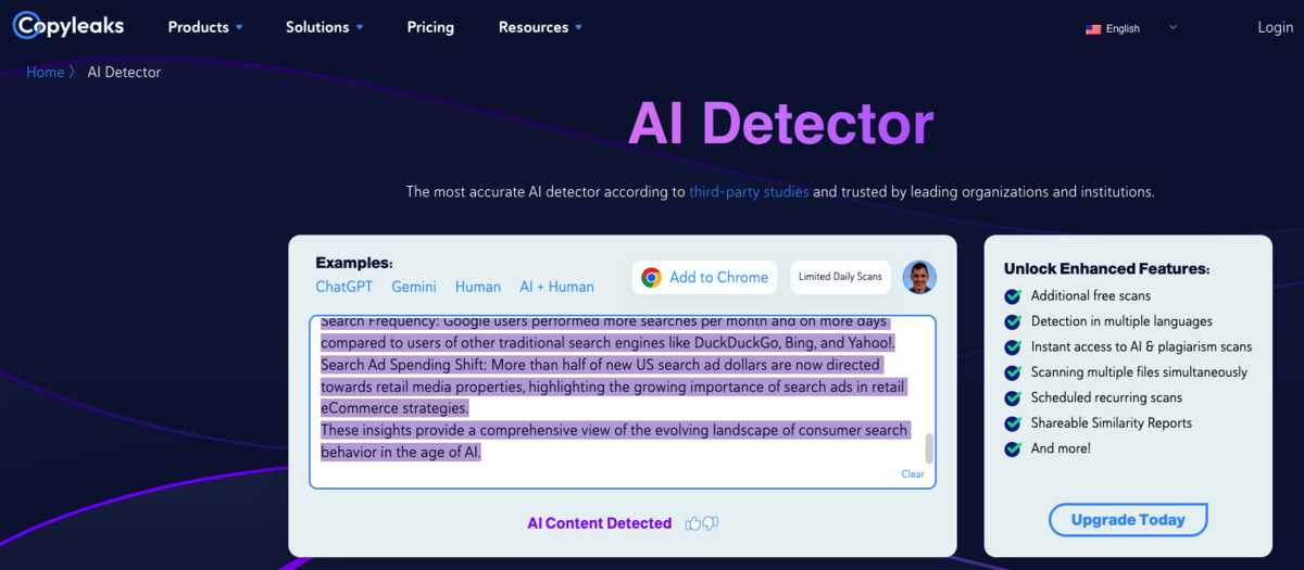ai detector copy leaks
