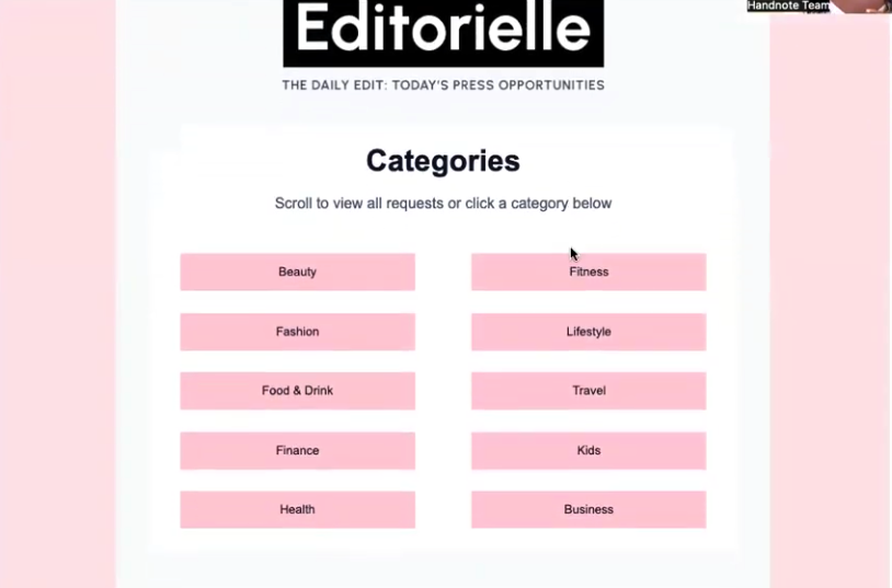 editorielle categories