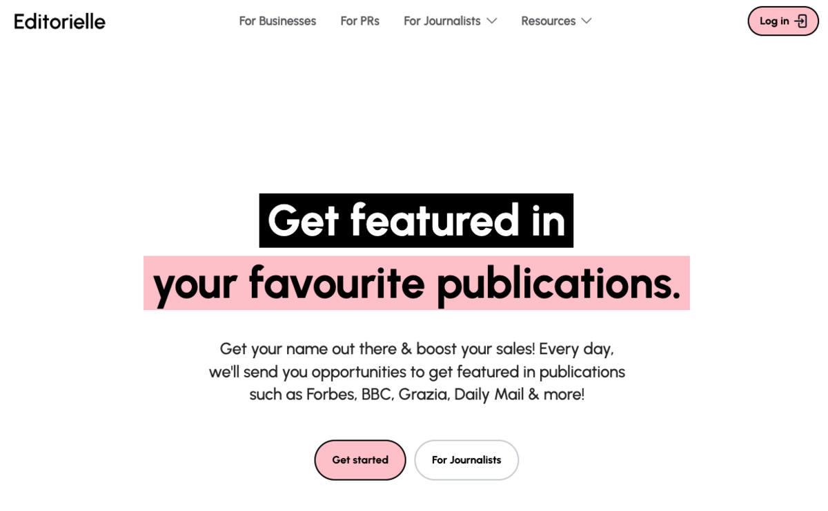 editorielle homepage