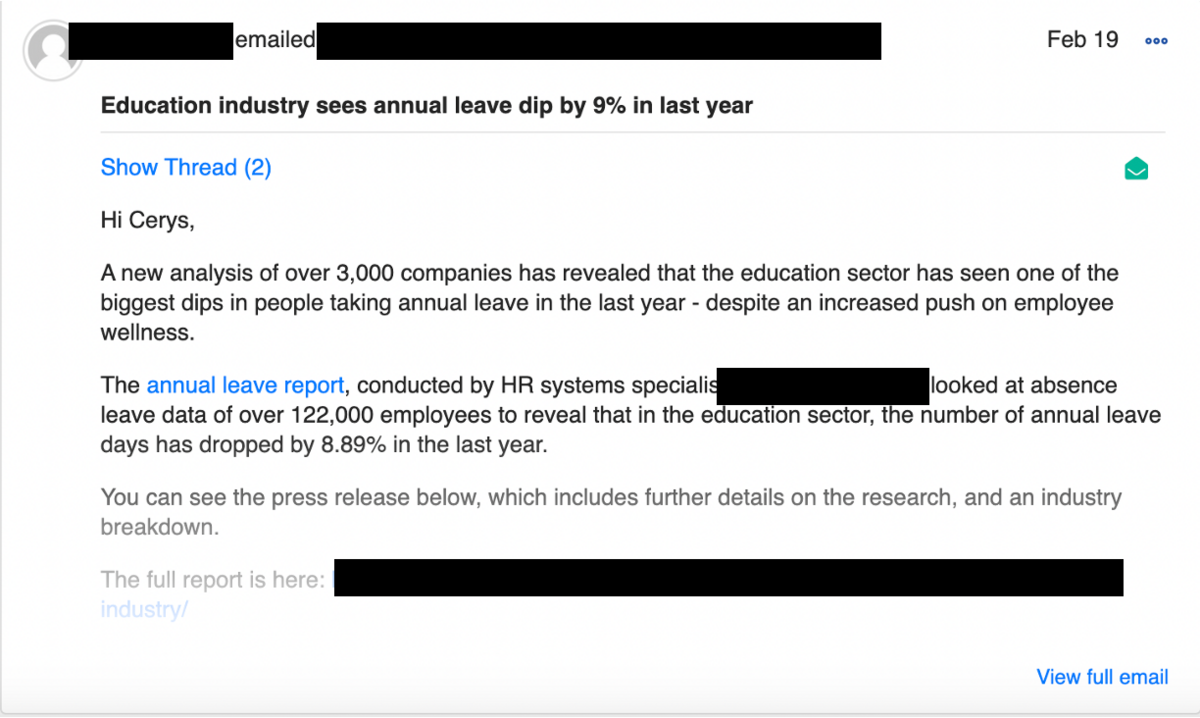 education industry sees annual leave dip by 9% in last year