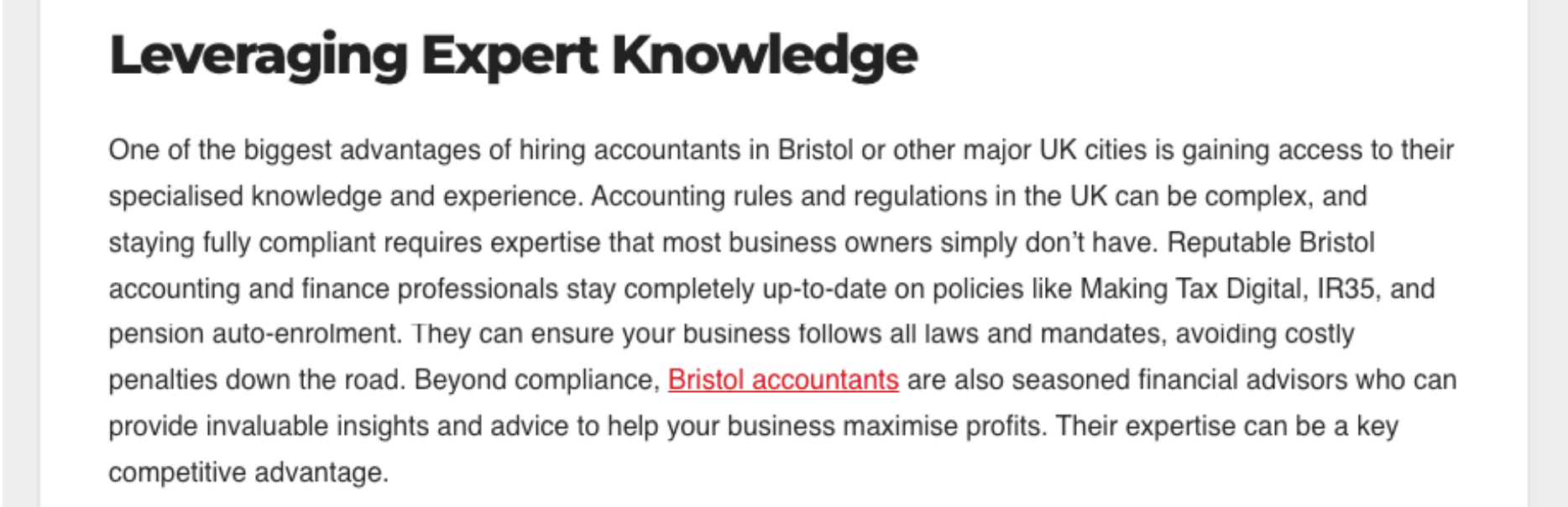 exact match anchor text example