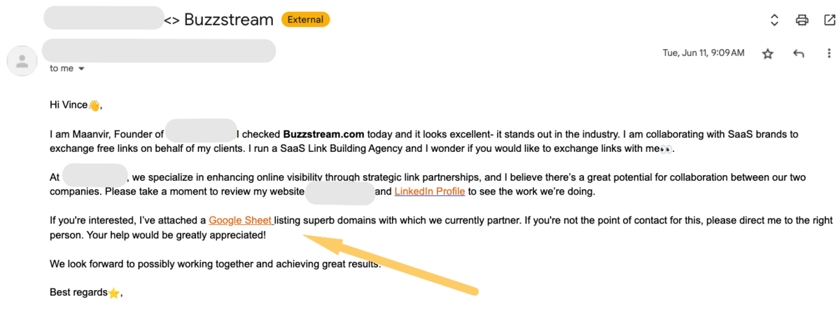 never buy from attached google sheets