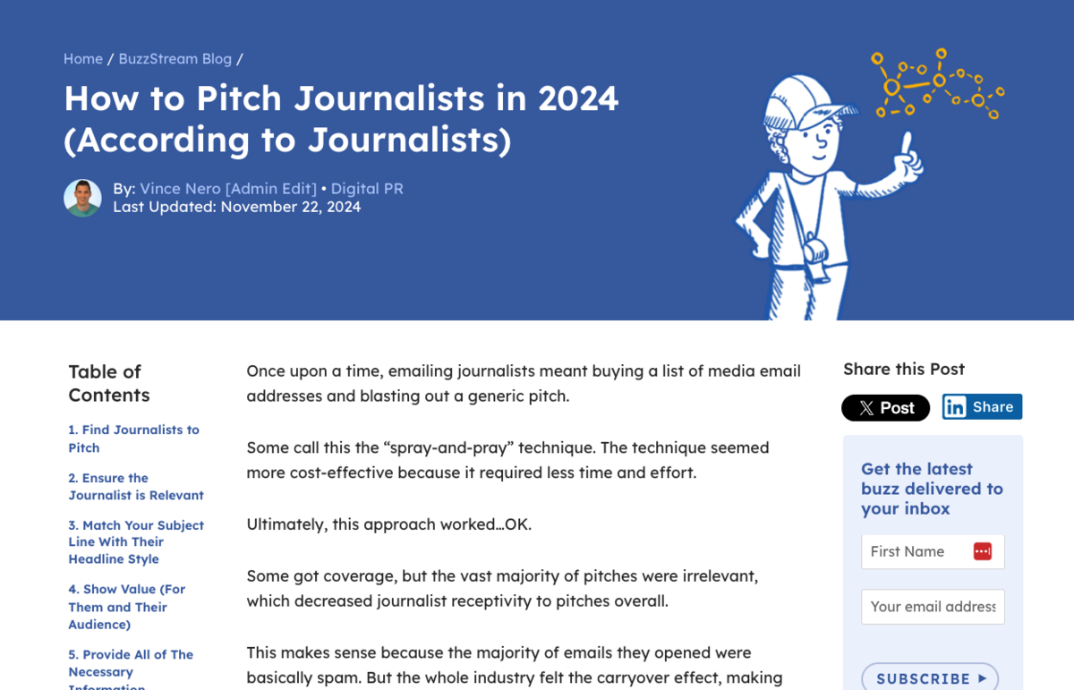 how to pitch journalists