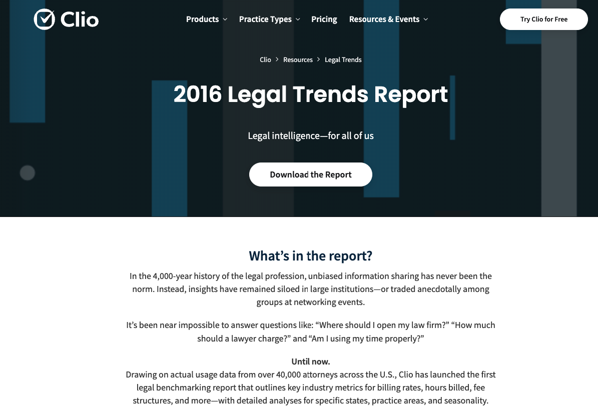 clio legal trends report
