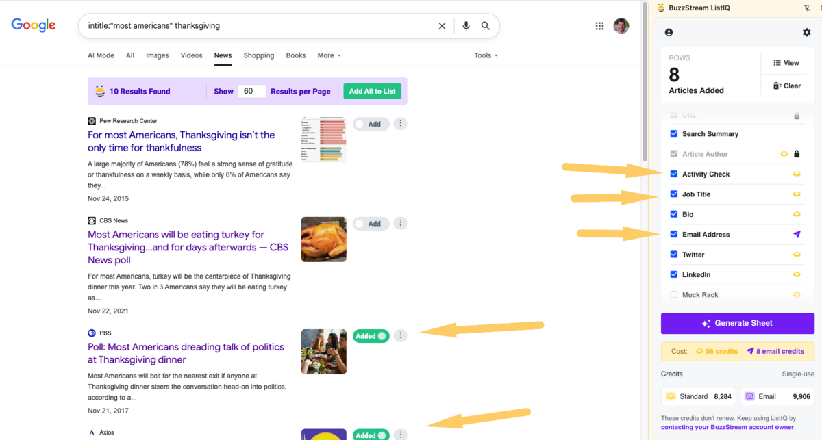 listiq select articles