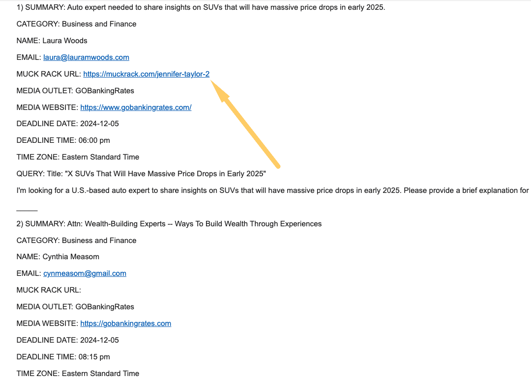 muckrack profiles linked