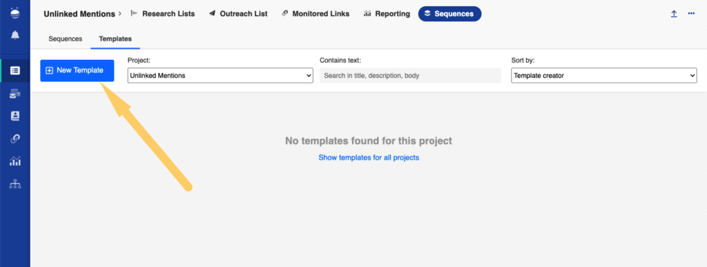 setting up a new template