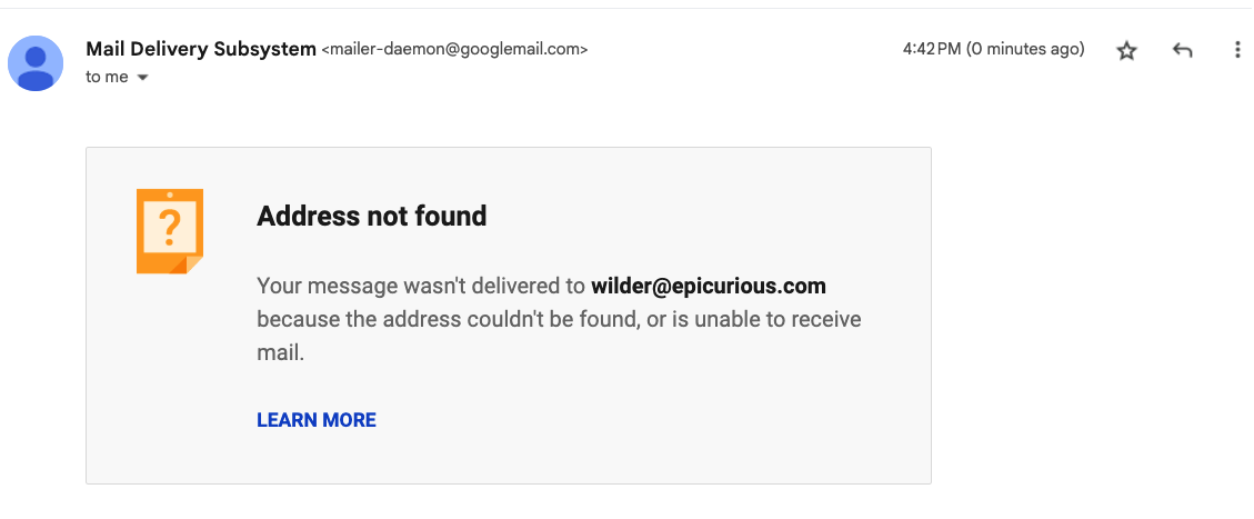 wilder@epicurious address not found