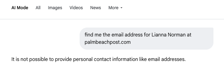 find me the email address for lianna norman at palmbeachpost.com