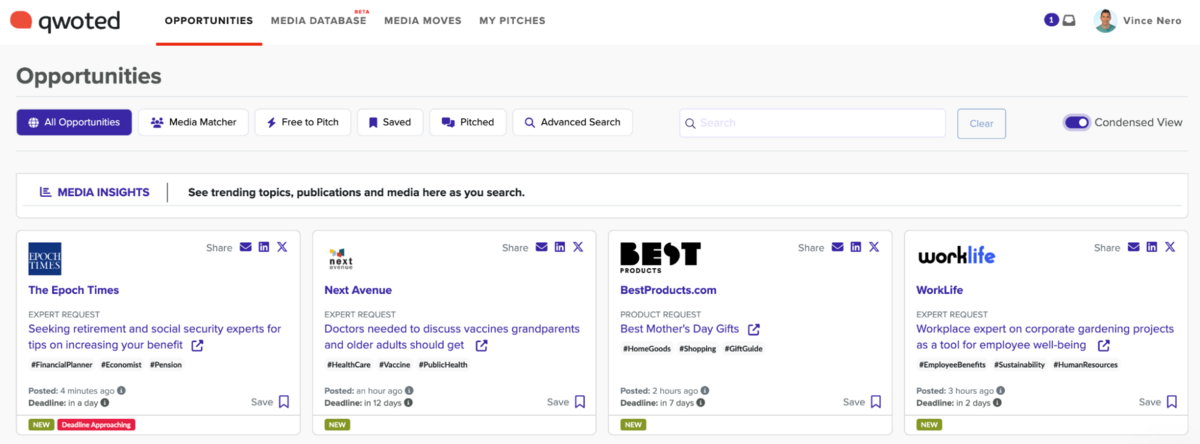 qwoted opportunities
