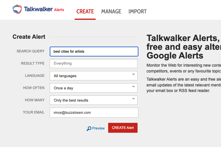 talkwalker alerts