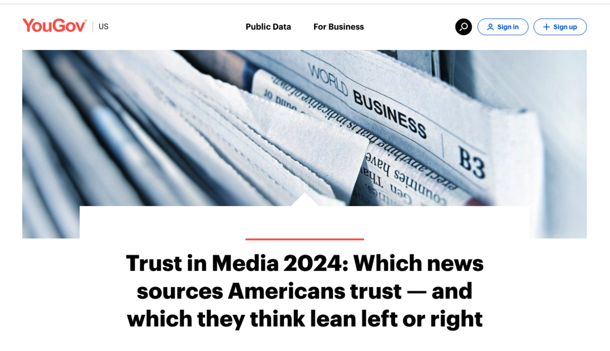 trust in media 2024
