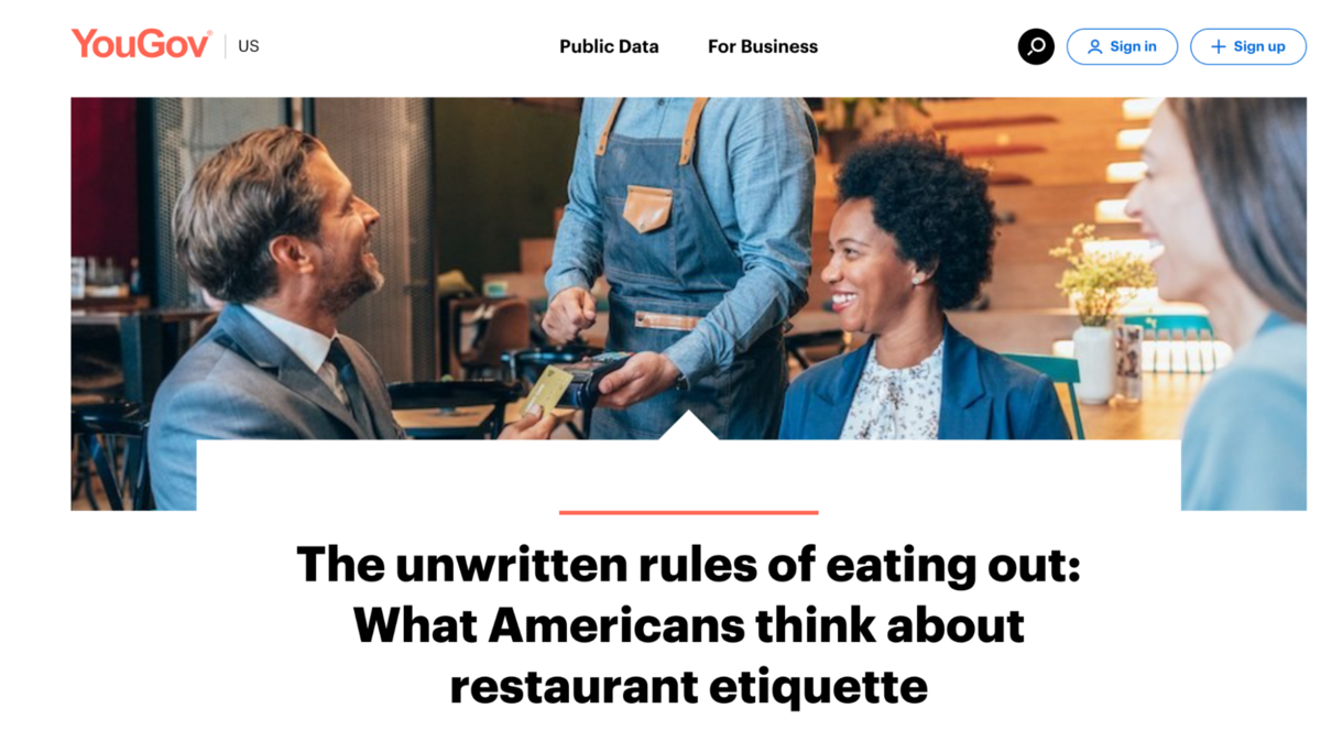 the unwritten rules of eating out