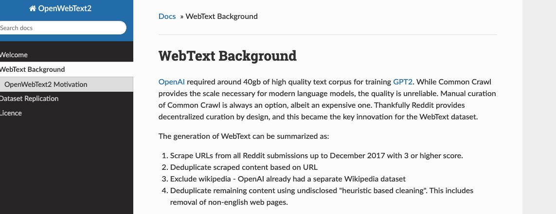 WebText Background